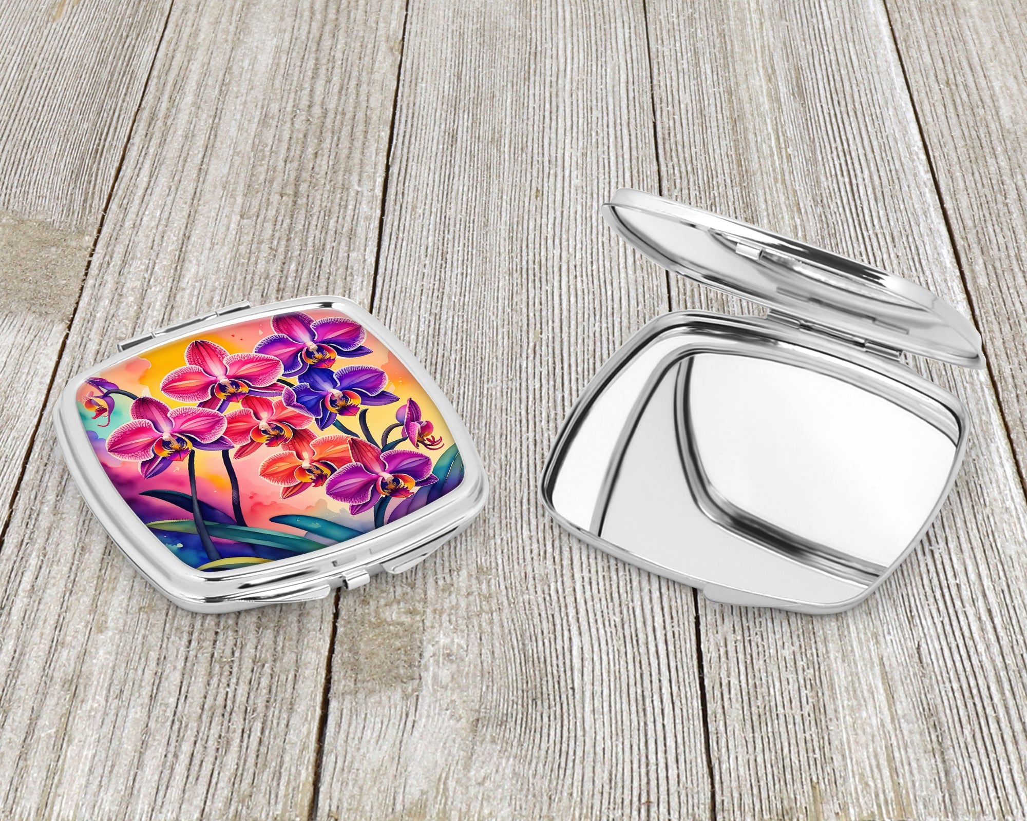 Colorful Orchids Compact Mirror