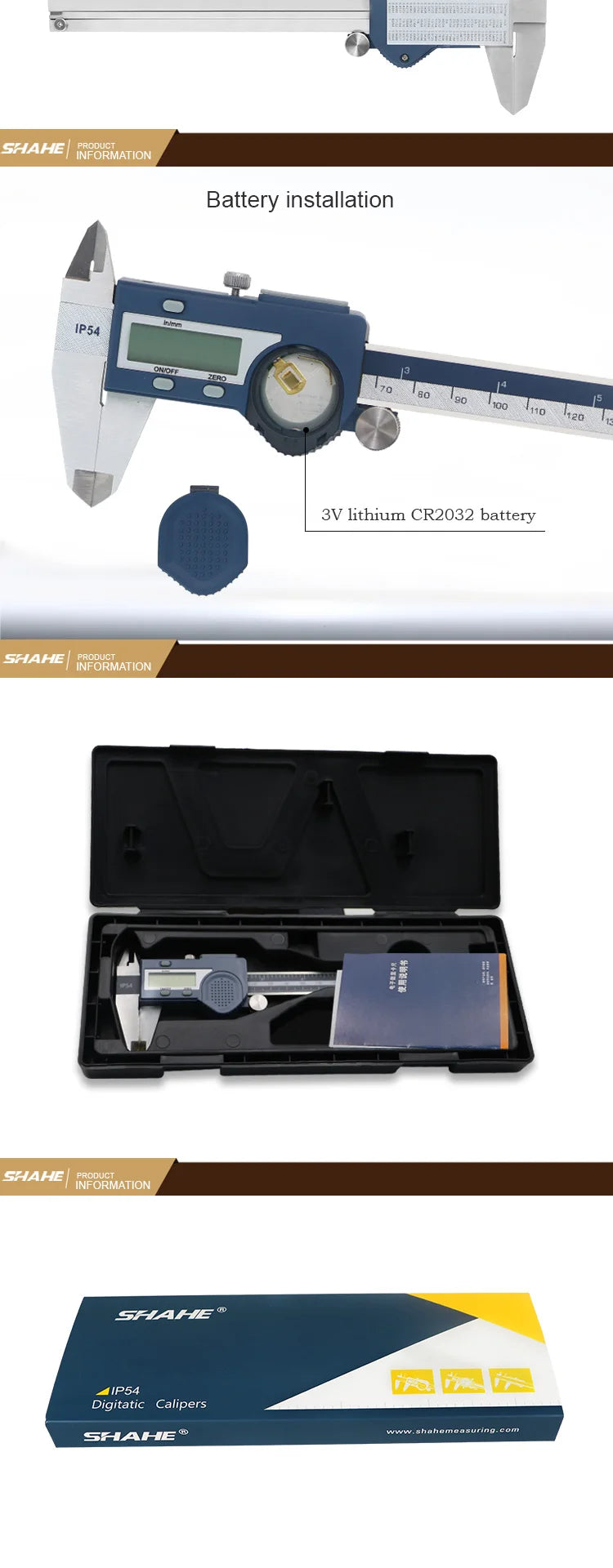 SHAHE New Hardened Stainless Steel 0-150mm Digital Caliper Vernier Calipers Micrometer Electronic Vernier Caliper Measuring Tool