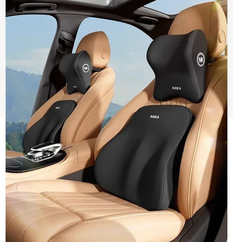 New Car Lumbar Support Pillow Memory FoamAuto Neck Pillow Waist Support Removable Washable Backrest Universal Vehicle Cushion
