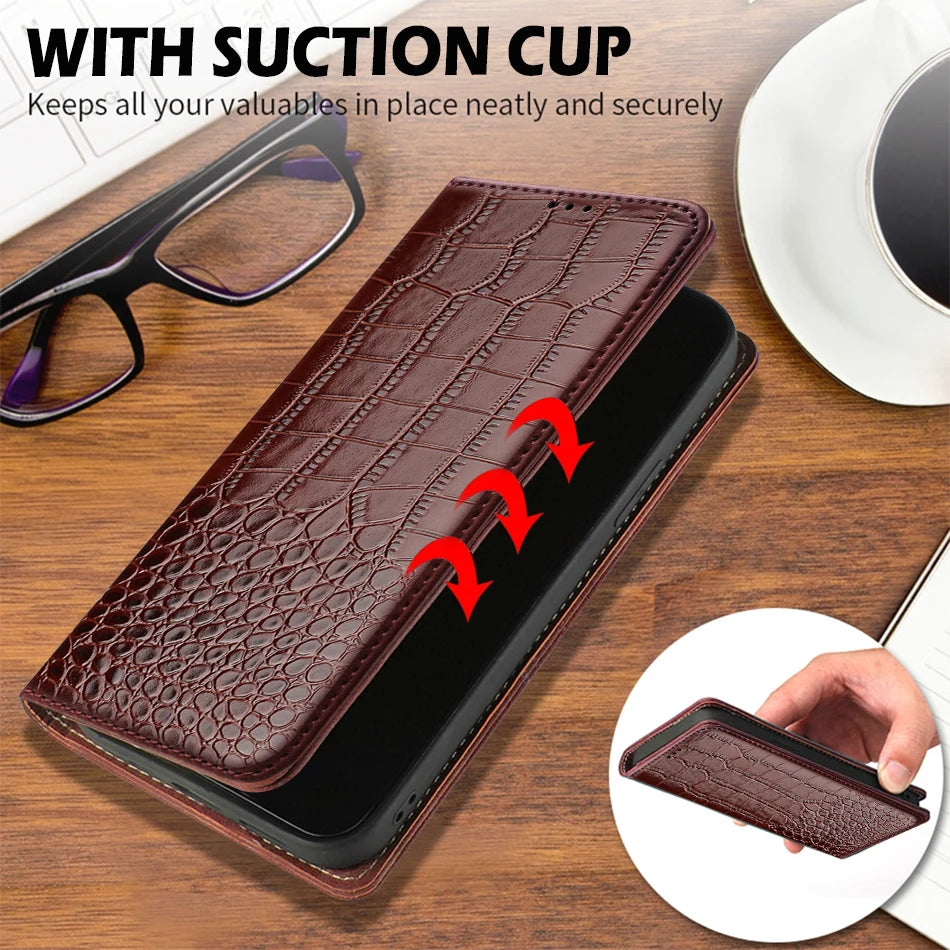 Luxury Leather Wallet Phone Case For iPhone 16 Pro Max 16e 12 Mini 13 14 15 11 Pro Max XR XS 7 8 Plus X book Full Business Cover