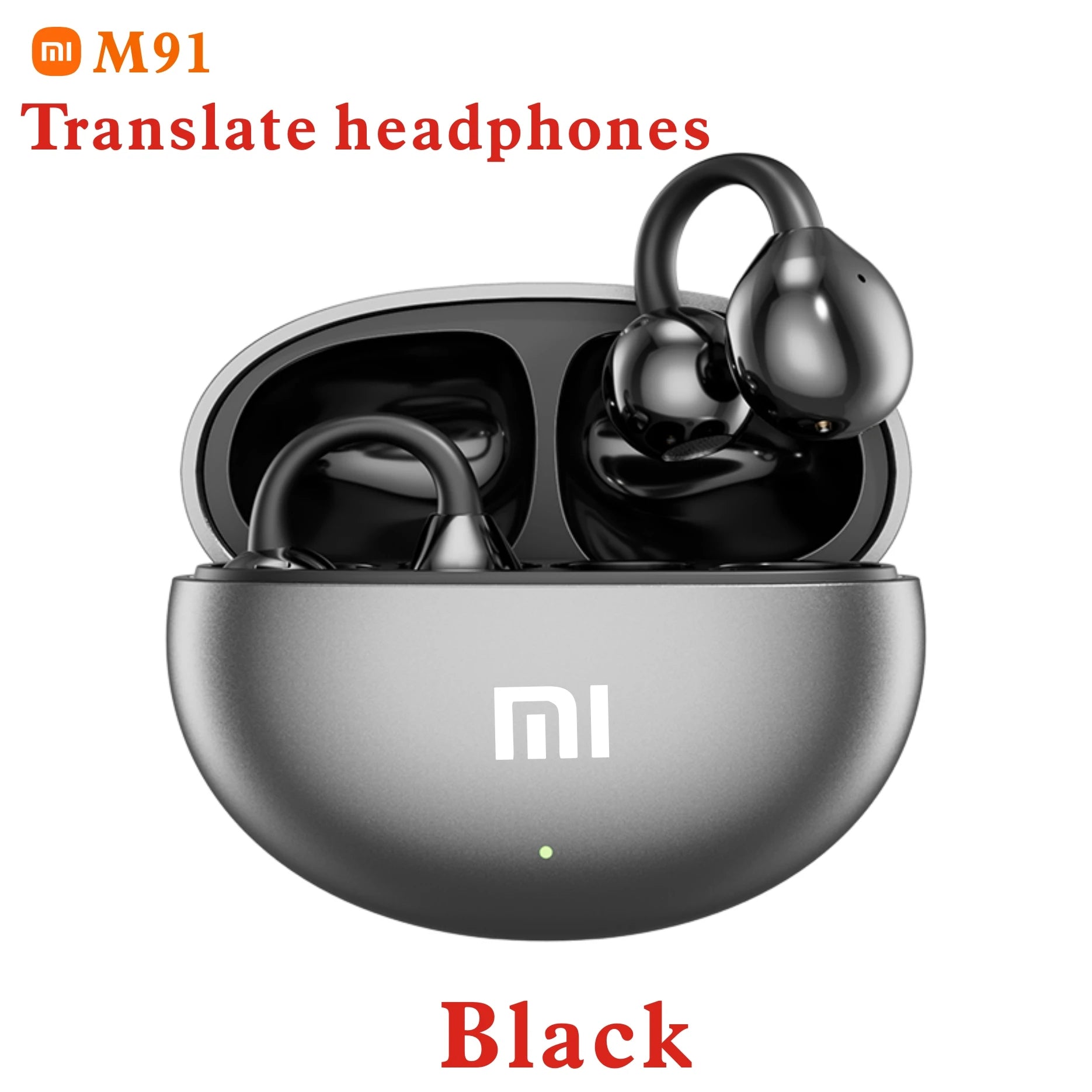 XIAOMI M91 Wireless Translation Earphones With Open Ear Clip Sports Bluetooth 5.4 ENC Noise Cancelling Earphones With Microphone