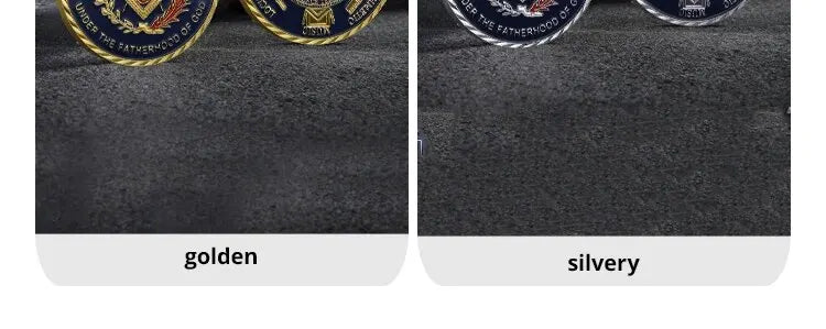 U.S. White House Gold Plated Two Tone Fake Medallion, Metal Badge, Masonic Collectible Coin, Party Decoration, Thanksgiving Gift