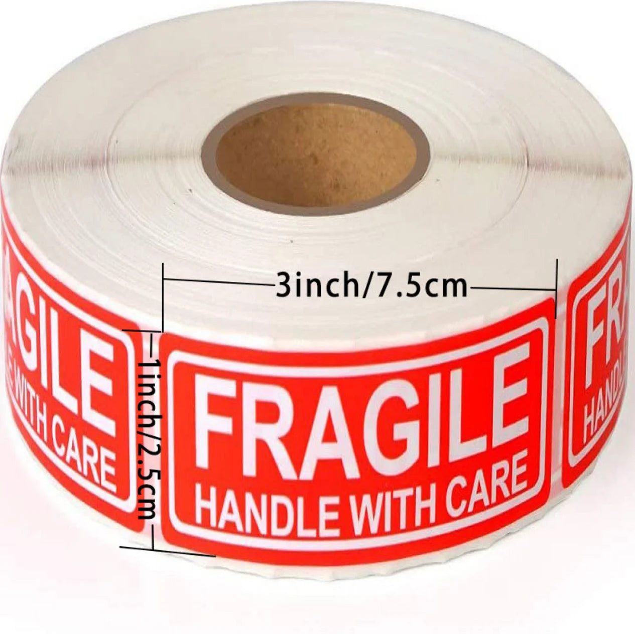 120pcs/roll Fragile Label Stickers Handle With Care Warning Signs Careful shipping Tags sticker