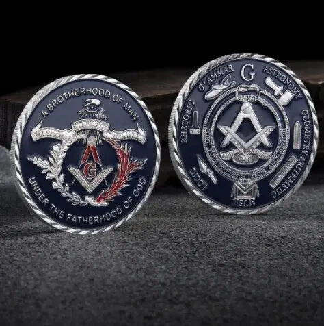 U.S. White House Gold Plated Two Tone Fake Medallion, Metal Badge, Masonic Collectible Coin, Party Decoration, Thanksgiving Gift