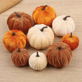 9Pcs Artificial Pumpkin Ornaments for Autumn Fall Home Halloween Party Thanksgiving Dinner Table Decoration DIY Craft Wreath