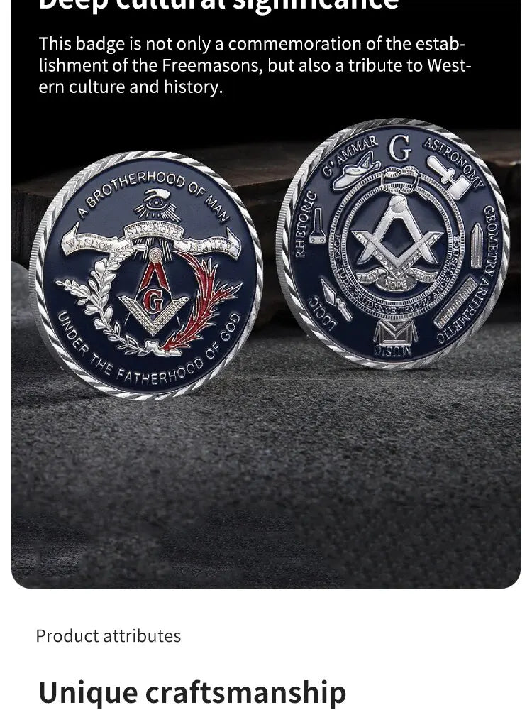 U.S. White House Gold Plated Two Tone Fake Medallion, Metal Badge, Masonic Collectible Coin, Party Decoration, Thanksgiving Gift