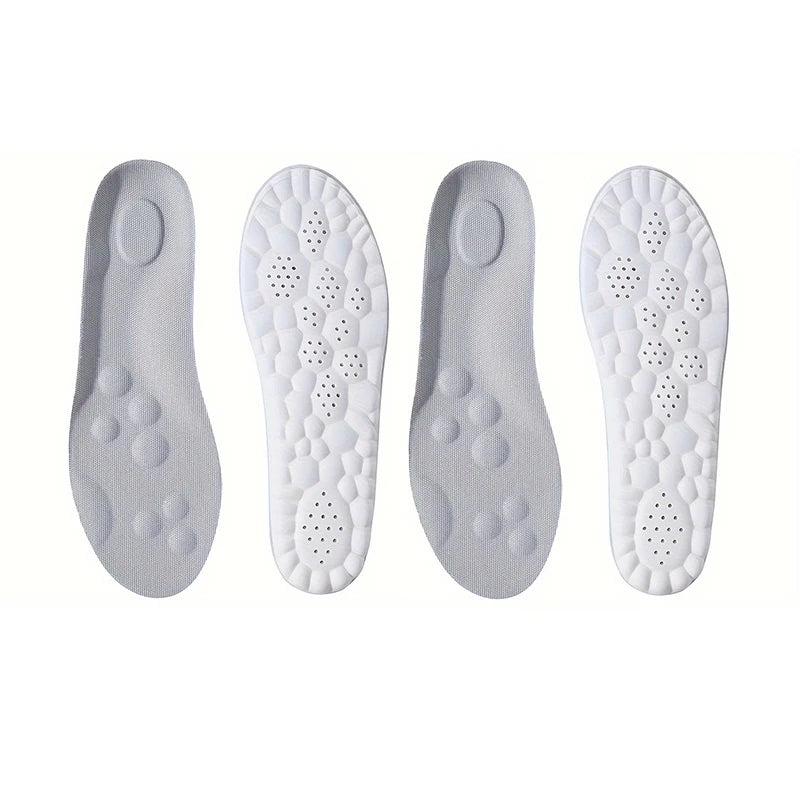 1Pair/2Pairs/4Pairs High Elasticity Latex Sport Insoles Soft Shoe Pads Arch Support Orthotic Insoles Breathable Deodorant Insole