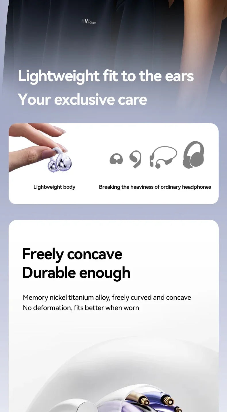 XIAOMI M91 Wireless Translation Earphones With Open Ear Clip Sports Bluetooth 5.4 ENC Noise Cancelling Earphones With Microphone