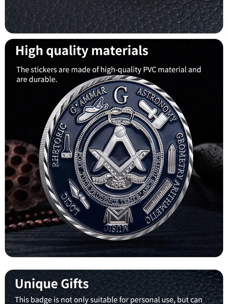 U.S. White House Gold Plated Two Tone Fake Medallion, Metal Badge, Masonic Collectible Coin, Party Decoration, Thanksgiving Gift