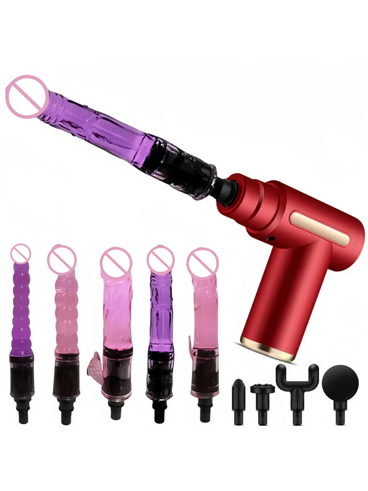 2026 Mini Massage Gun Automatic Silent Sex Machine Male Female Sex Toy Sex Masturbation Machine Dildo vibrator Adult Gift