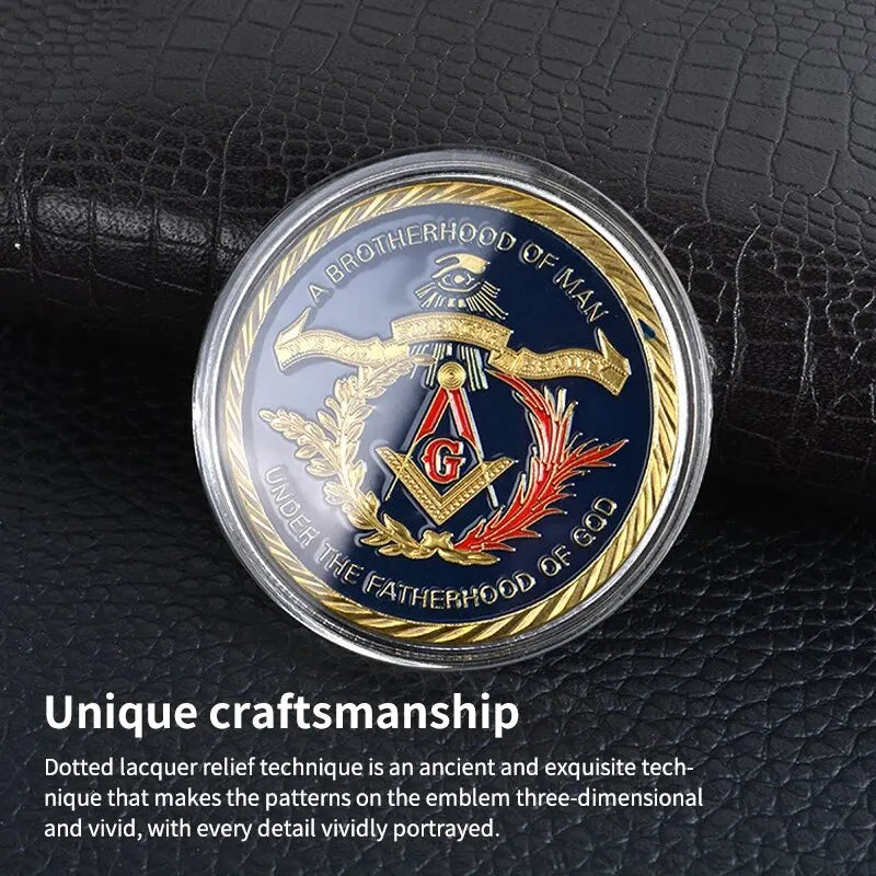 U.S. White House Gold Plated Two Tone Fake Medallion, Metal Badge, Masonic Collectible Coin, Party Decoration, Thanksgiving Gift