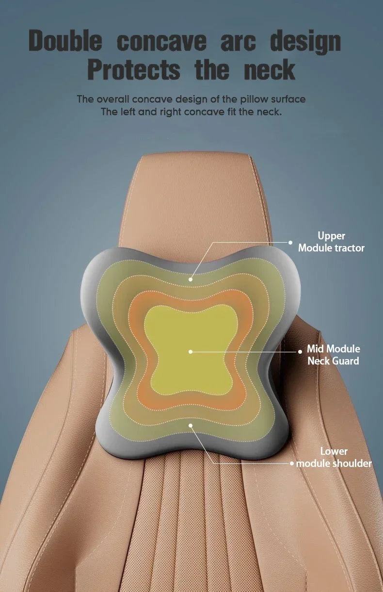 New Car Lumbar Support Pillow Memory FoamAuto Neck Pillow Waist Support Removable Washable Backrest Universal Vehicle Cushion