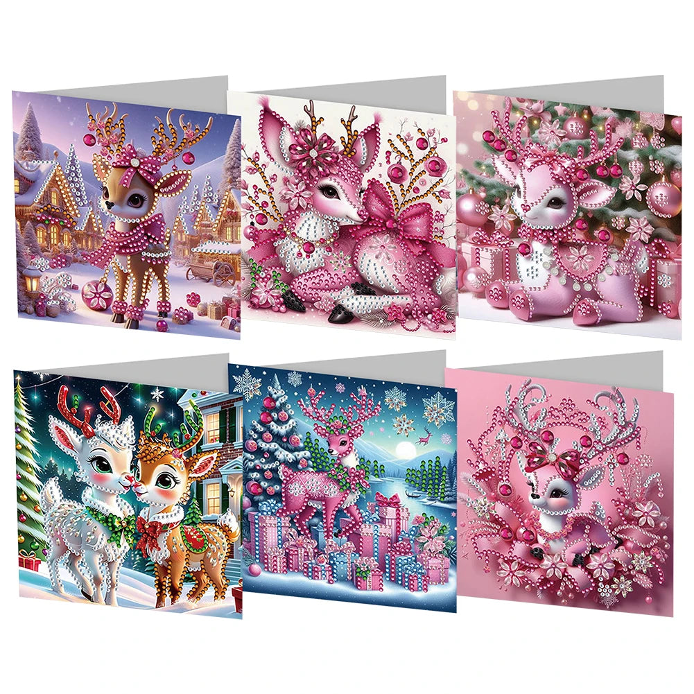 Handmade Greeting Cards DIY Diamond Art Cards Diamond Painting Christmas Cards Arts Crafts for Birthday Thanksgiving Day