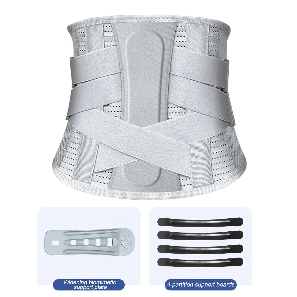 5 Support Back Brace for Lower Back Pain Relief Lumbar Support Belt with Lumbar Pad Ergonomic Design for Herniated Disc Sciatica