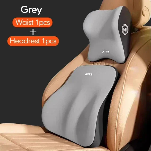 New Car Lumbar Support Pillow Memory FoamAuto Neck Pillow Waist Support Removable Washable Backrest Universal Vehicle Cushion