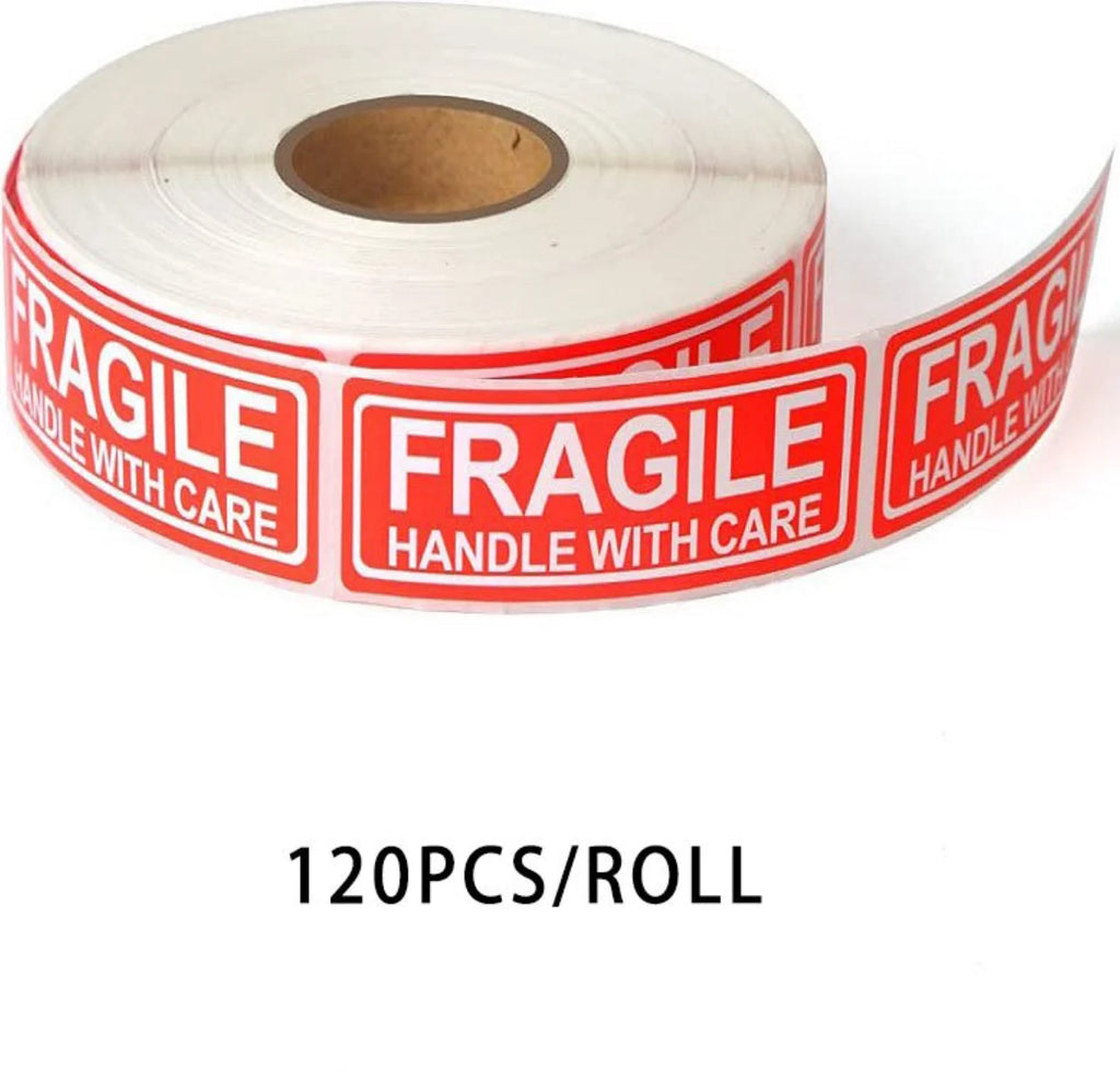 120pcs/roll Fragile Label Stickers Handle With Care Warning Signs Careful shipping Tags sticker