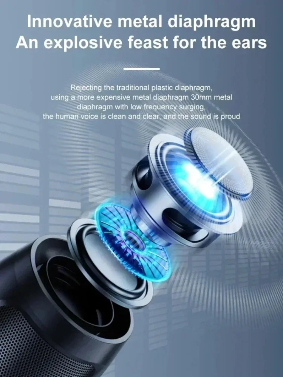 Dushoo Bluetooth Speaker Fm Voice Broadcasting Portable Subwoofer Wireless Speaker Dual Speaker Stereo Outdoor Tfusb Playback