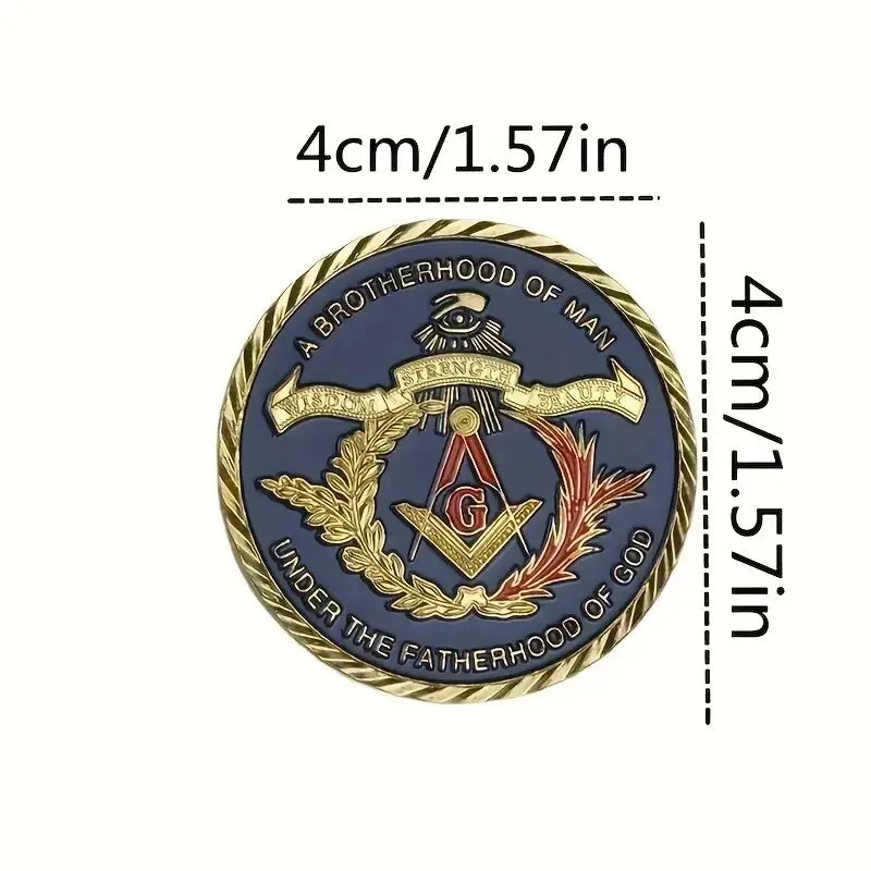 U.S. White House Gold Plated Two Tone Fake Medallion, Metal Badge, Masonic Collectible Coin, Party Decoration, Thanksgiving Gift