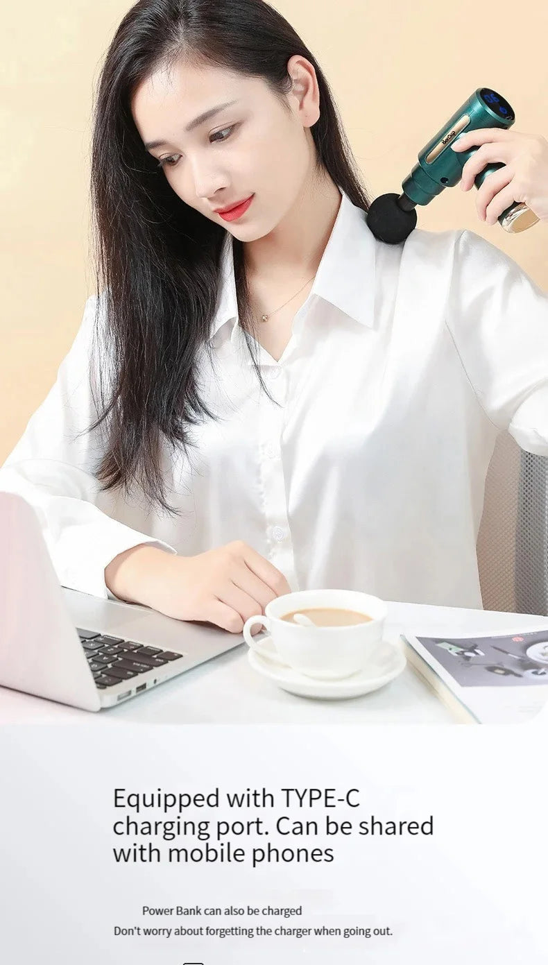 Mini Fascia Gun Wireless Massage Gun Muscle Relaxation Massage Equipment Neck Membrane Rob Cervical Spine Massage Instrument