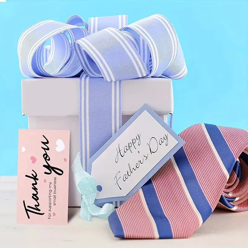 50pcs/pack Pink Thank You Card For Supporting Business Package Decoration "Gorgeous Thanks" Business Card Handmade With Love