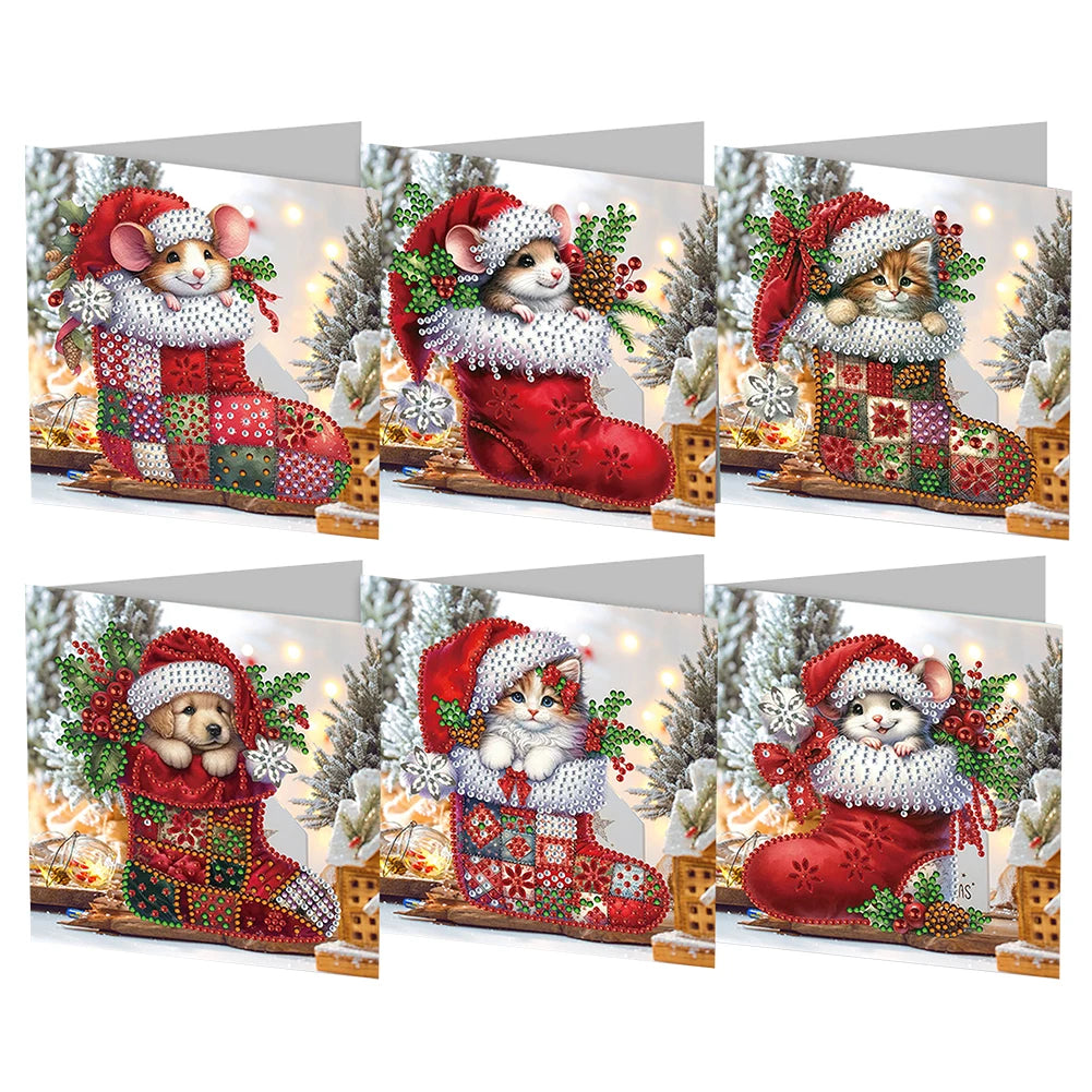 Handmade Greeting Cards DIY Diamond Art Cards Diamond Painting Christmas Cards Arts Crafts for Birthday Thanksgiving Day