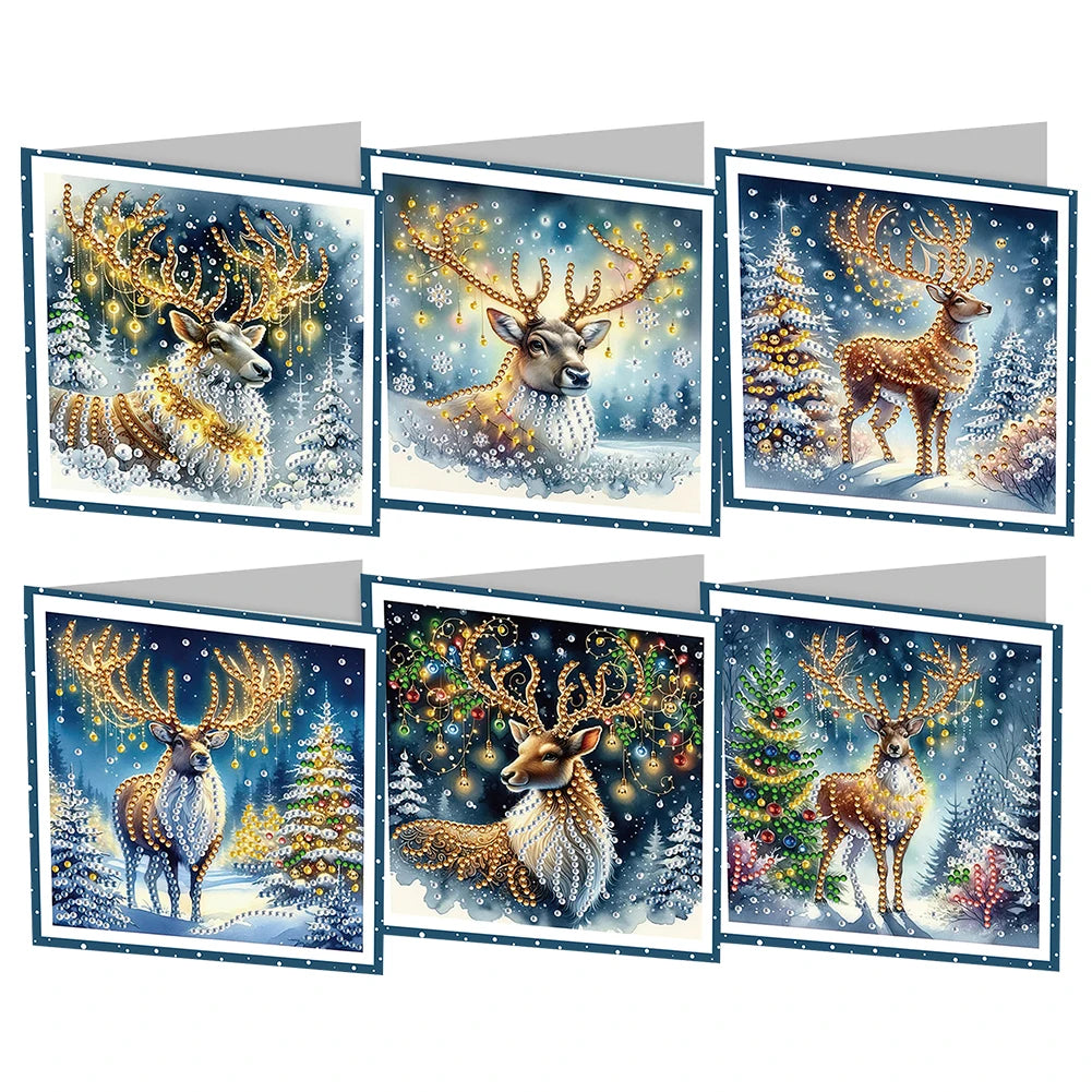 Handmade Greeting Cards DIY Diamond Art Cards Diamond Painting Christmas Cards Arts Crafts for Birthday Thanksgiving Day