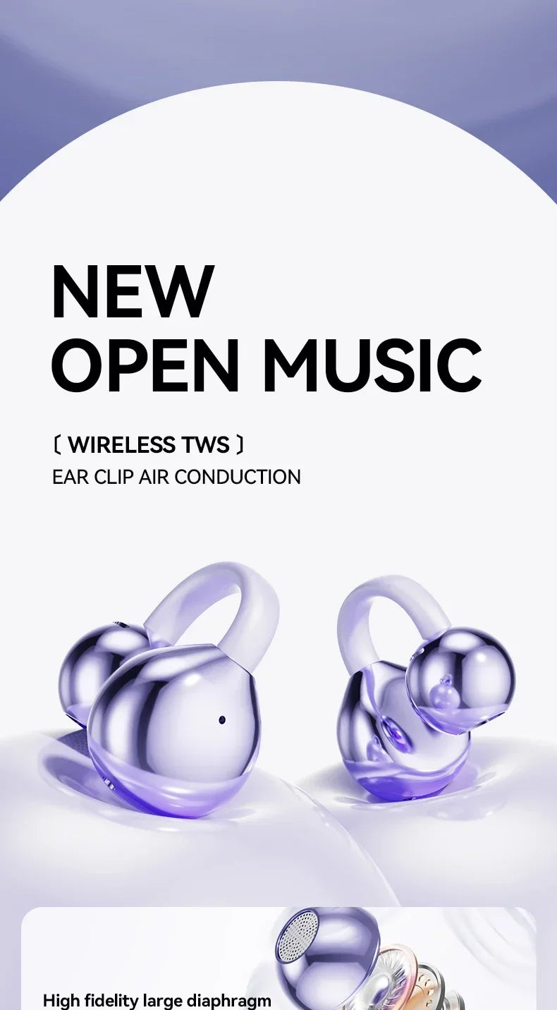 XIAOMI M91 Wireless Translation Earphones With Open Ear Clip Sports Bluetooth 5.4 ENC Noise Cancelling Earphones With Microphone