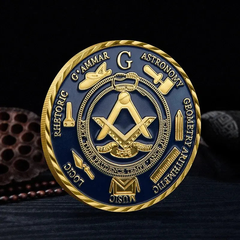 U.S. White House Gold Plated Two Tone Fake Medallion, Metal Badge, Masonic Collectible Coin, Party Decoration, Thanksgiving Gift