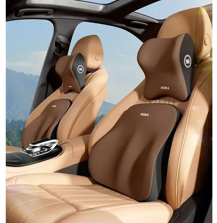 New Car Lumbar Support Pillow Memory FoamAuto Neck Pillow Waist Support Removable Washable Backrest Universal Vehicle Cushion