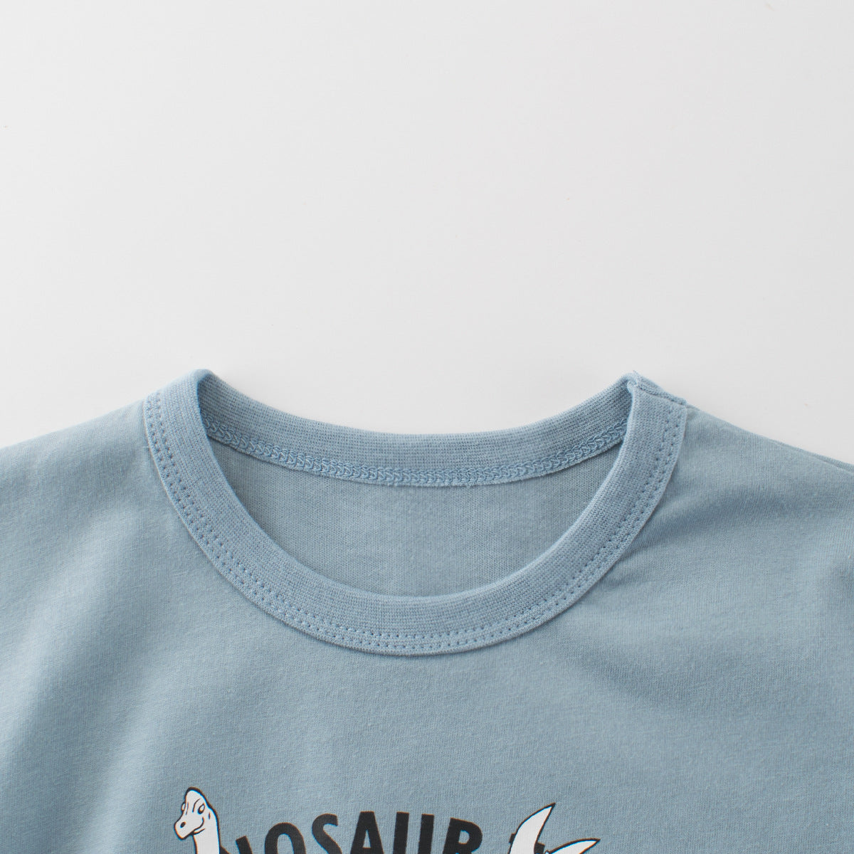 Boys’ Dinosaurs and Letters Print T-shirt in European and American Style