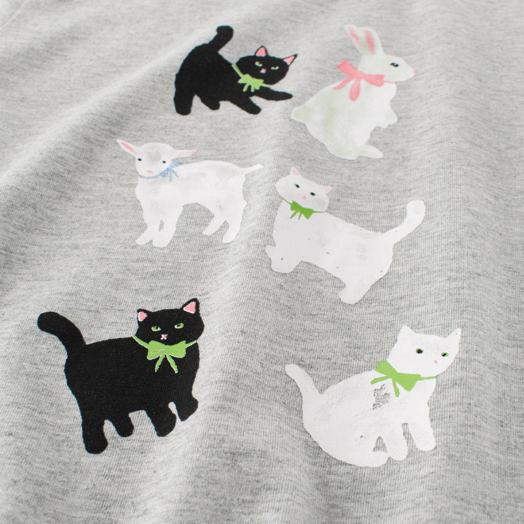 Summer Girls’ Animals Cartoon Print T-shirt in European and American Style