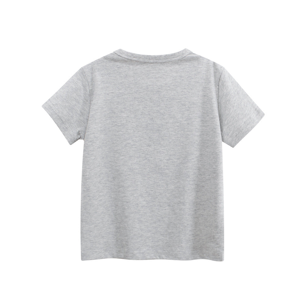 Summer Girls’ Animals Cartoon Print T-shirt in European and American Style