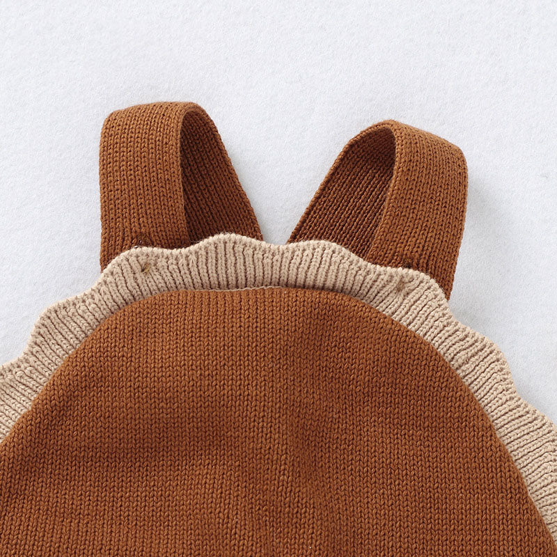 Baby Boy And Girl Lace Design Solid Color Sleeveless Onesies