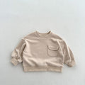 Arrival Kids Unisex Soft Comfortable Long Sleeves Solid Color Top Casual Pullover
