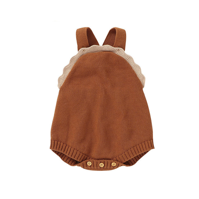 Baby Boy And Girl Lace Design Solid Color Sleeveless Onesies